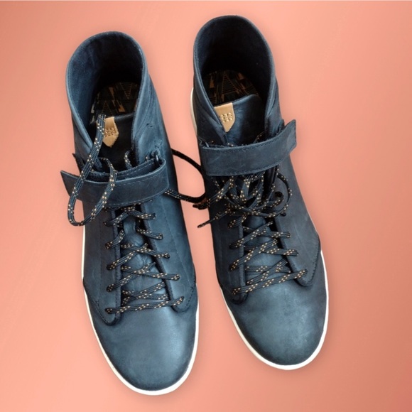 Teva Willow Chukka Sneaker Black Leather High Top Shoe Size 10 - Picture 6 of 14